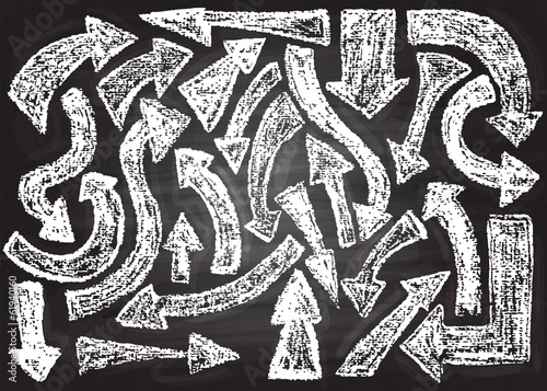 Chalk on board.  Vector illustration.