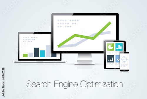 Search engine optimization marketing analysis vector