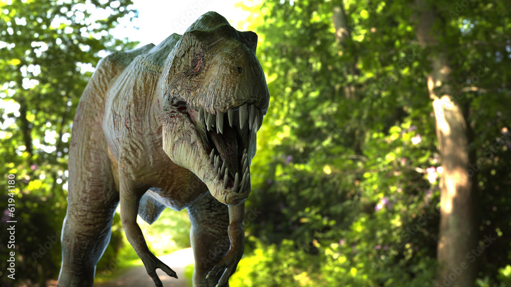 Naklejka premium T-Rex 3D front