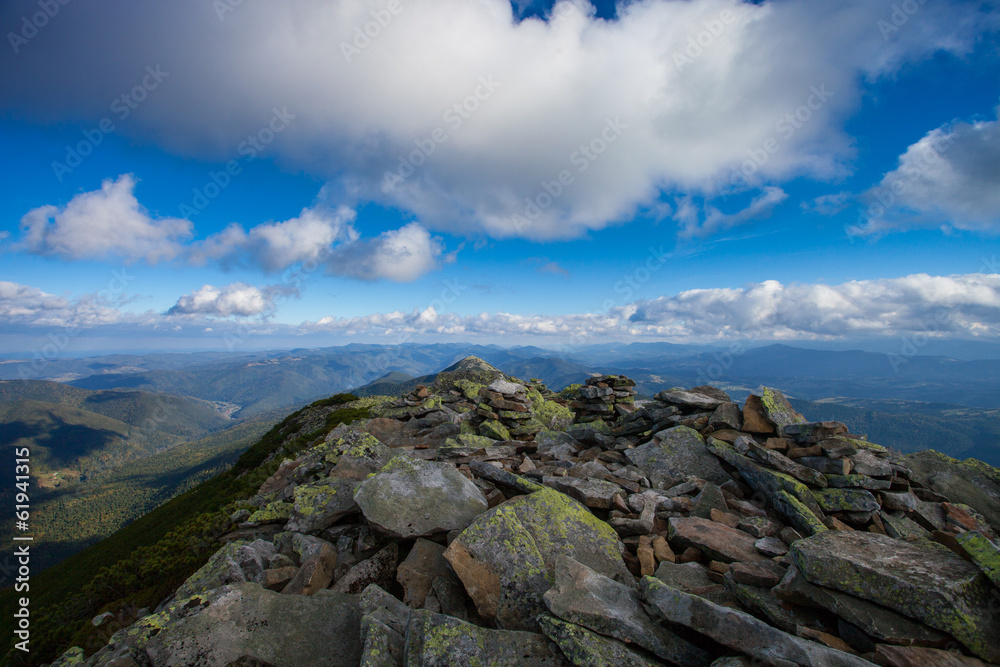 Beautiful landscape in the autumn mountain. Carpathian Beautiful landscape in the autumn mountain. Carpathian