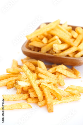 a pile of french fries or potato fries