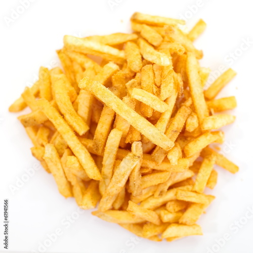 a pile of french fries or potato fries