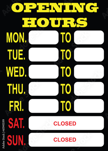 Opening Hours