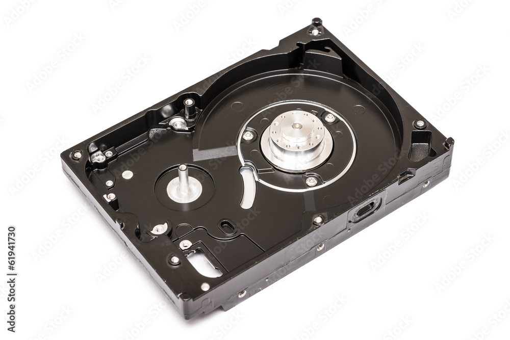 Hard Disk Drive Empty Case Isolated On White Hard Disk Drive Empty Case Isolated On White