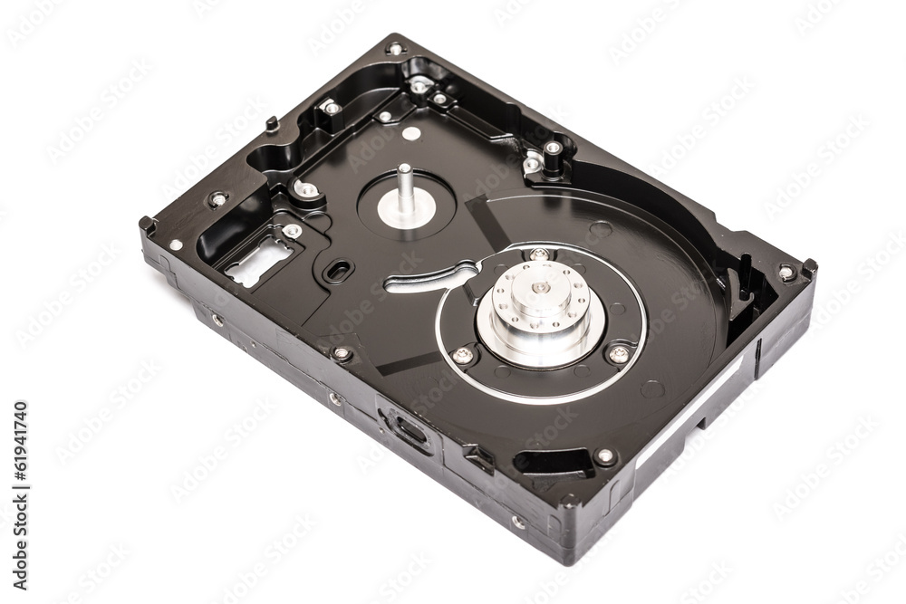 Hard Disk Drive Empty Case Isolated On White Hard Disk Drive Empty Case Isolated On White