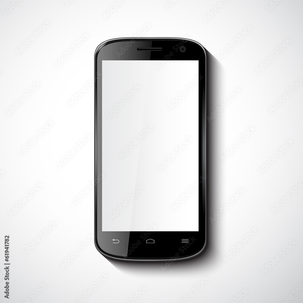 Vector Smart Phone With Blank Screen Vector Smart Phone With Blank Screen
