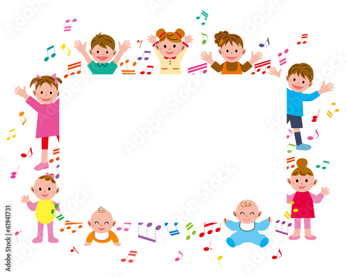 子供 音符 フレーム Stock イラスト Adobe Stock
