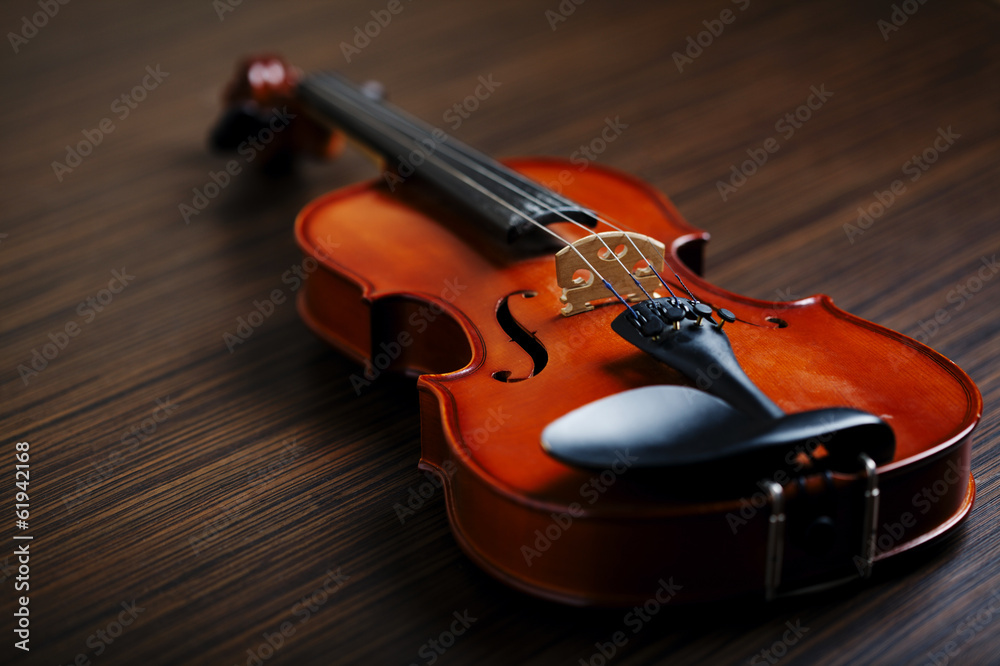 Fototapeta premium aged handmade violin
