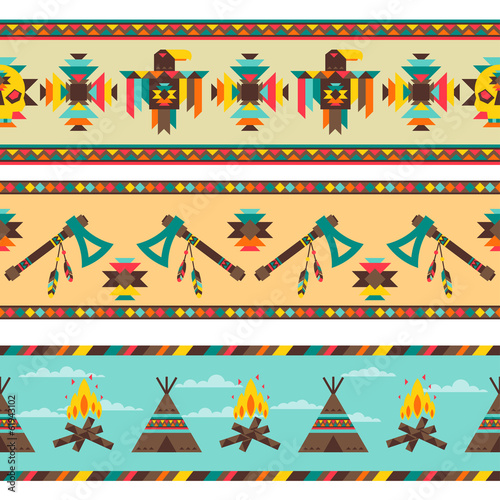 Ethnic seamless pattern in native style.