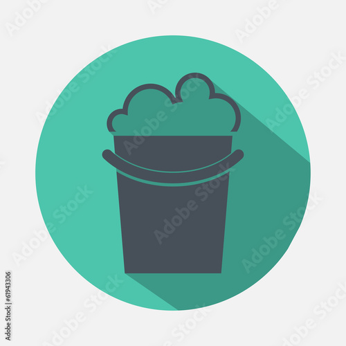 bucket with detergent icon