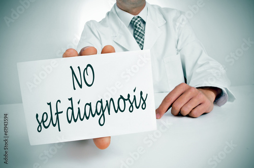 no self diagnosis photo