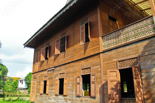 Old teak house by old culture Thai style