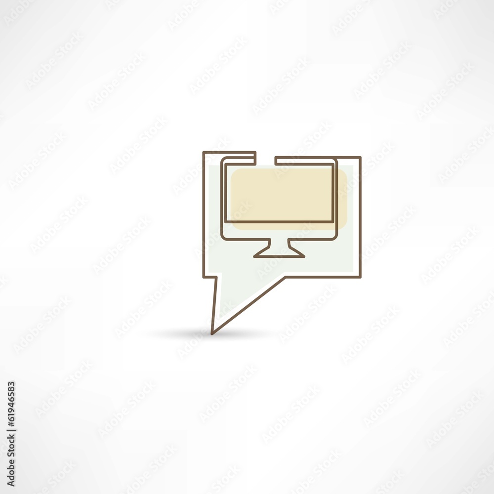 Monitor bubble speech Monitor bubble speech