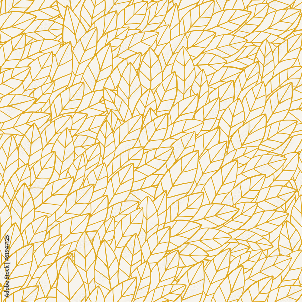 Seamless pattern with leaves