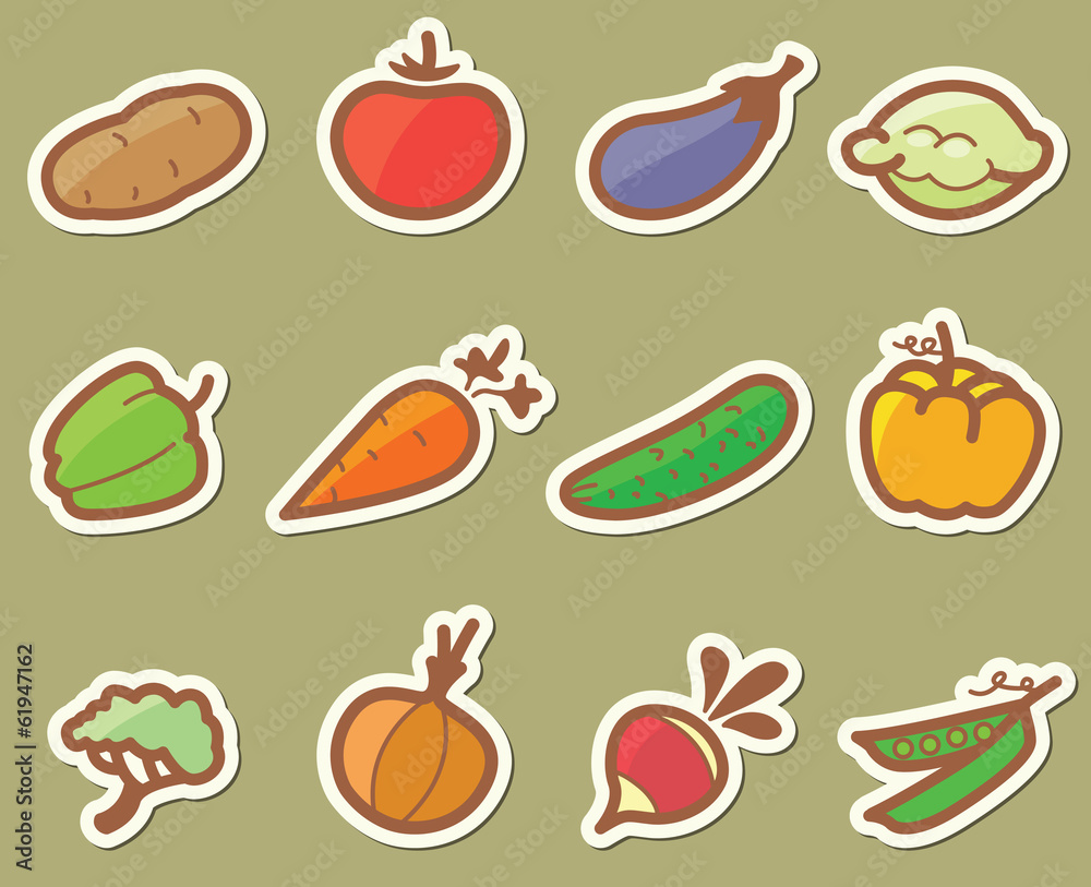 vegetables icons vegetables icons