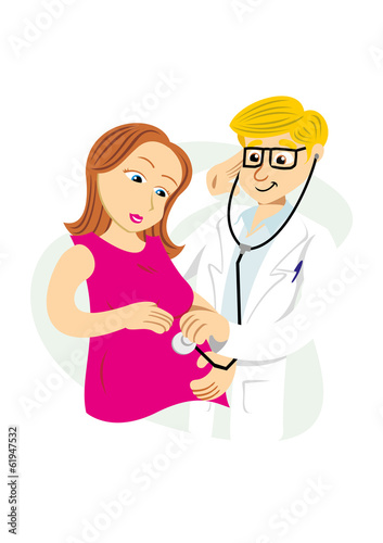 Pregnant woman consultation with doctor