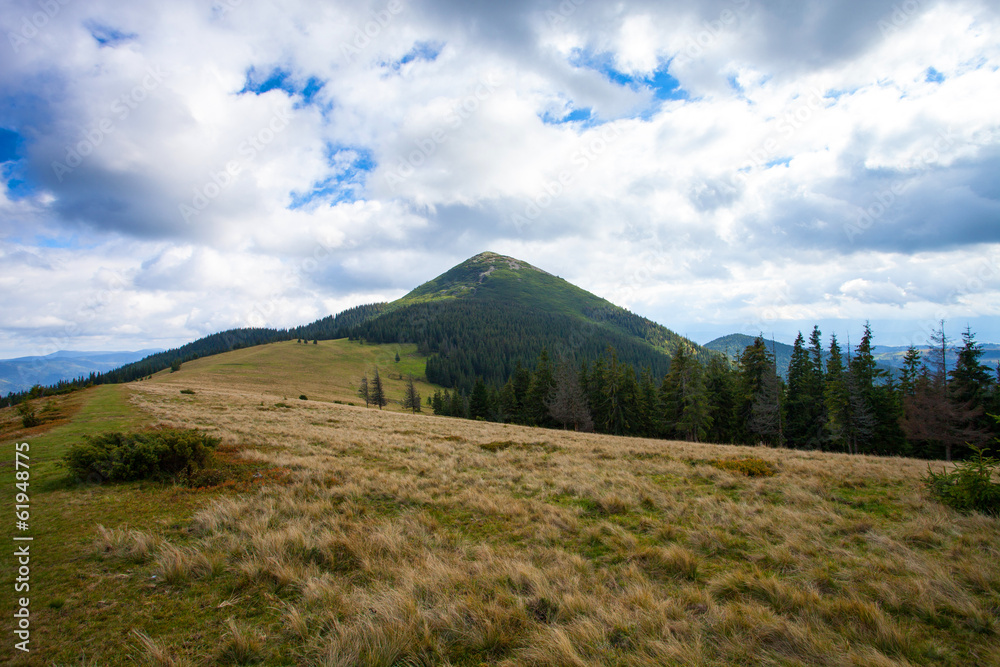 Beautiful mountains landscape with sky in Carpathian Beautiful mountains landscape with sky in Carpathian