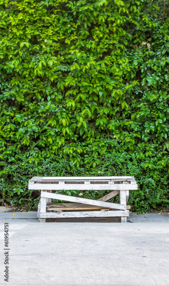 Table and nature background. Table and nature background.