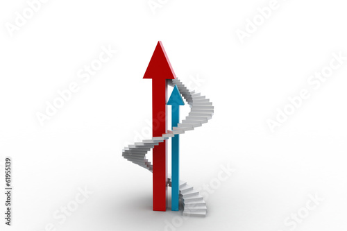 Growing arrow and upstairs