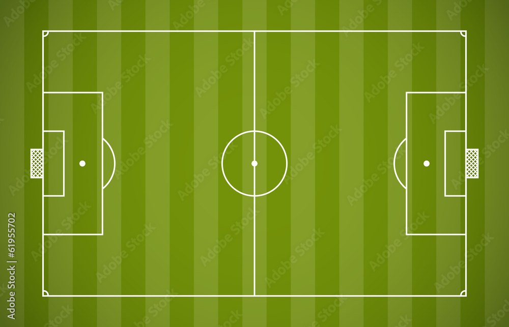 Soccer field lining vector template