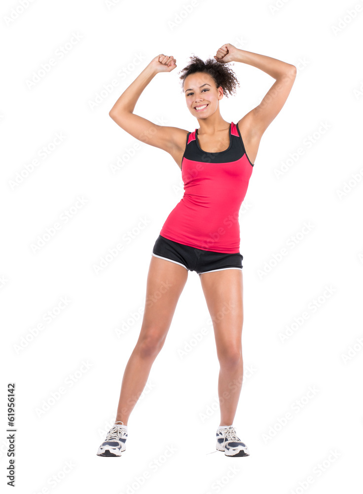 Junge Sportlerin beim Tanzen Junge Sportlerin beim Tanzen