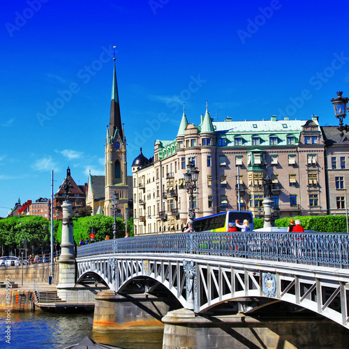 pictorial canals of Stockholm