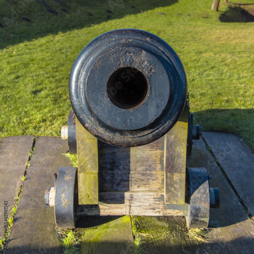 Frontal View Old Cannon Barrel