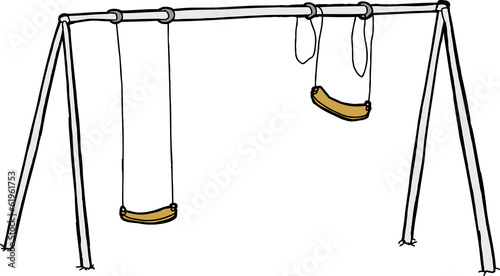 Vandalized Swing Set