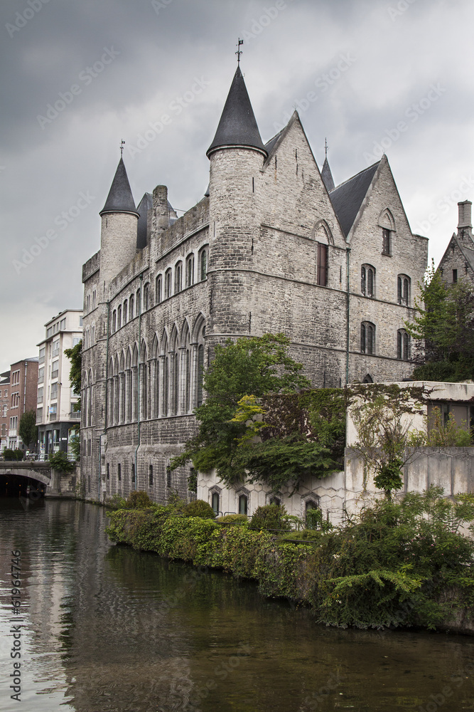 Buildings On Canal In Brugges