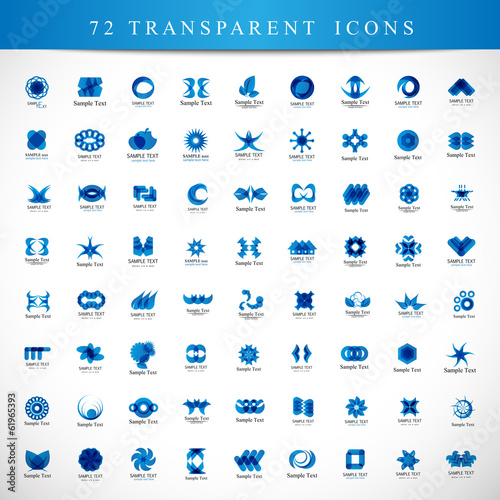 Unusual Icons Set - Isolated On Gray Background