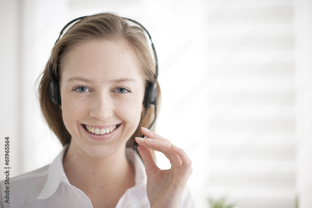 portrait of a beautiful young woman with headphones portrait of a beautiful young woman with headphones