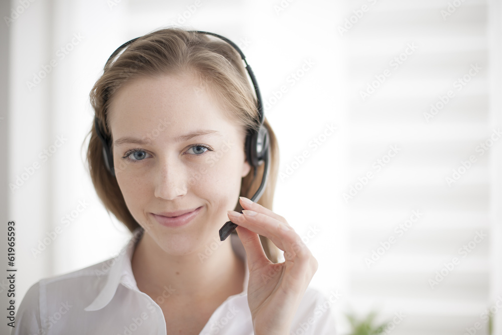 portrait of a beautiful young woman with headphones portrait of a beautiful young woman with headphones