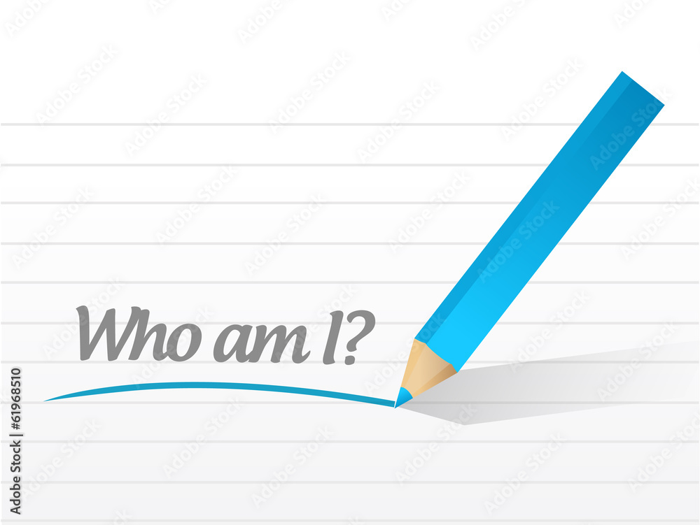 who am I message illustration design who am I message illustration design