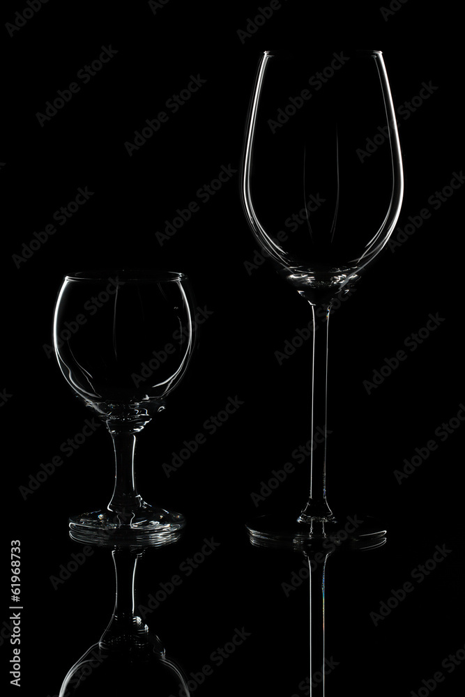 Wine glasses on isolated background Wine glasses on isolated background
