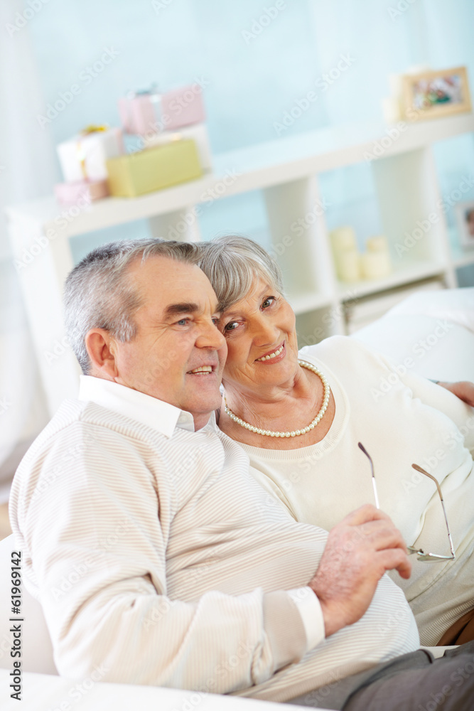 Senior couple at home