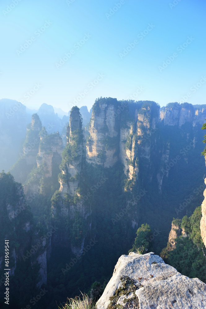rocky mountains at zhangjiajie national forest park in china