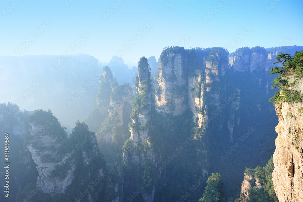 Fototapeta premium rocky mountains at zhangjiajie national forest park in china