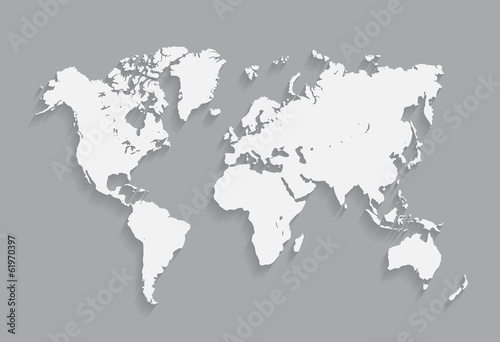 World map vector illustration. on the gray background. eps10