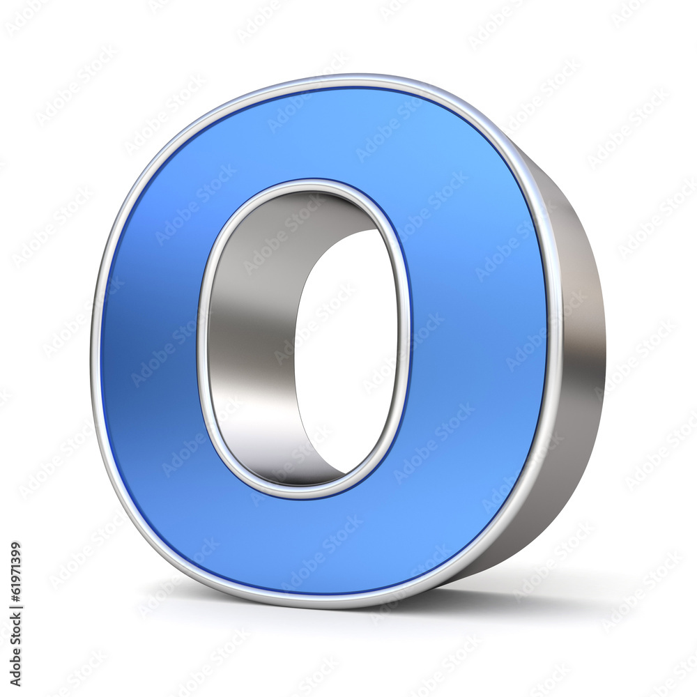 Blue metal alphabet collection - letter O Blue metal alphabet collection - letter O