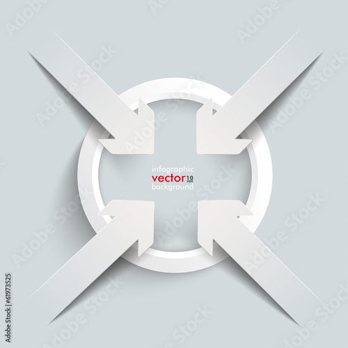 4 Paper Cut Arrows Ring Centre