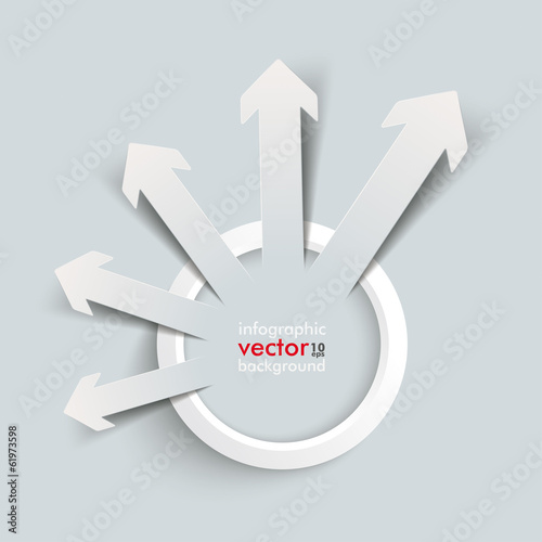 White Ring Paper Arrows Growth