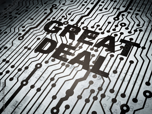 Business concept: circuit board with Great Deal