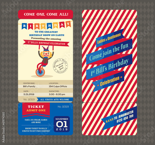 Birthday card Boarding pass style