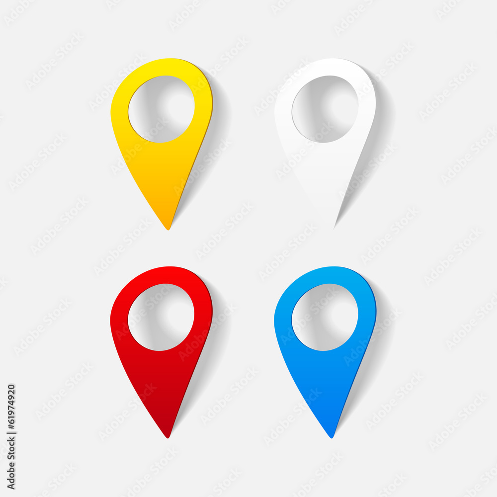 realistic design element: map, pointer, navigator realistic design element: map, pointer, navigator