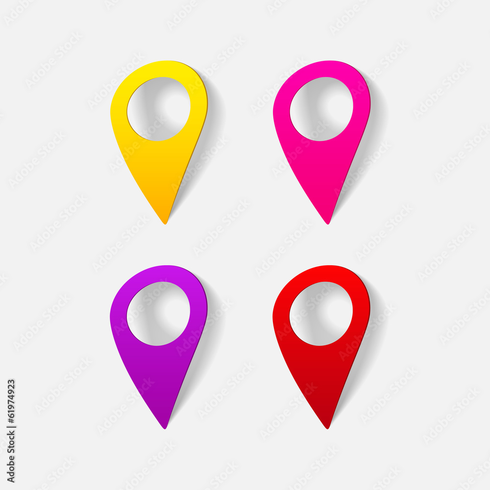 realistic design element: map, pointer, navigator realistic design element: map, pointer, navigator