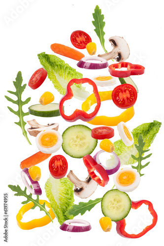 frische Zutaten für Salat
