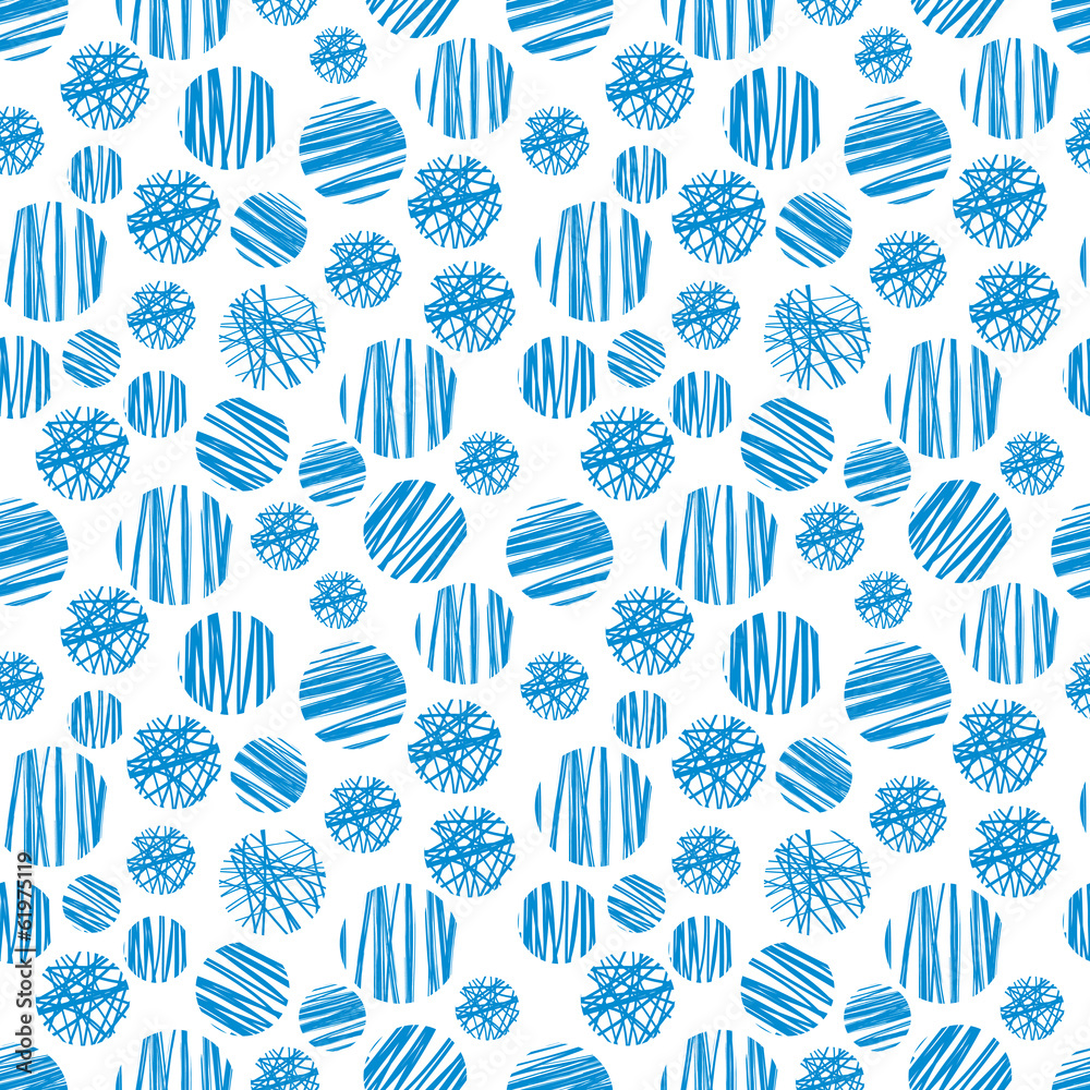 seamless of blue circle pattern vector