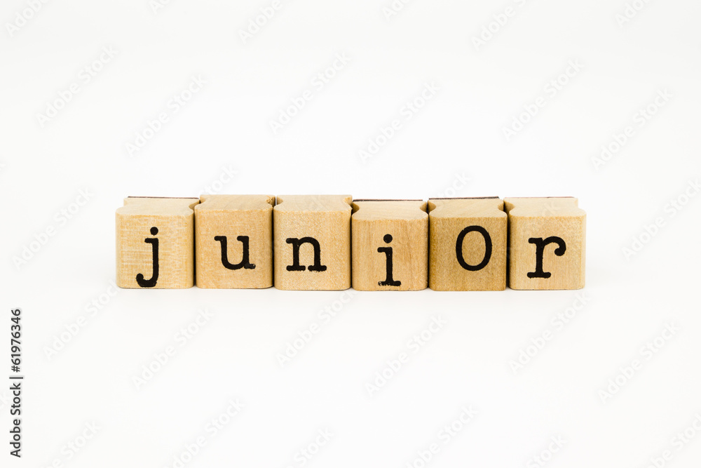 junior wording isolate on white background junior wording isolate on white background
