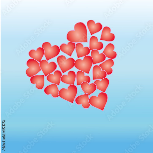 Background with red hearts