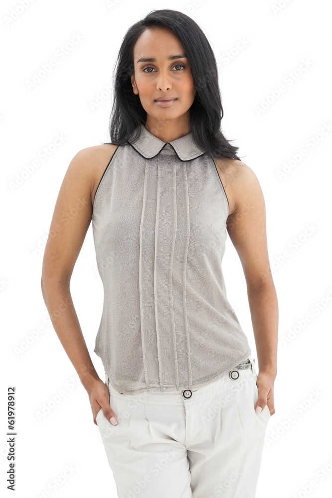Fototapeta premium Portrait of a woman over white background